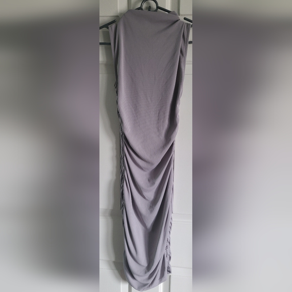 H&M Ruched Gray Dress - Picture 2 of 5